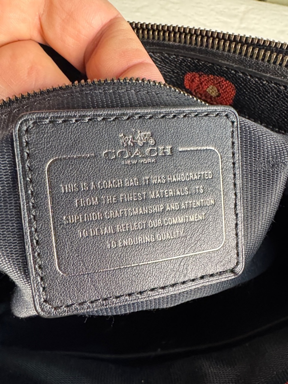 Coach Turnlock Borough Bag in Floral Print Leather. - Picture 13 of 16